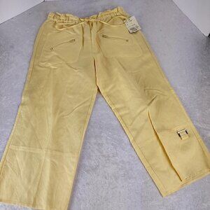 Sherry Taylor Collection Women (Banana) Yellow Drawstring Capri Size Small (NWT)